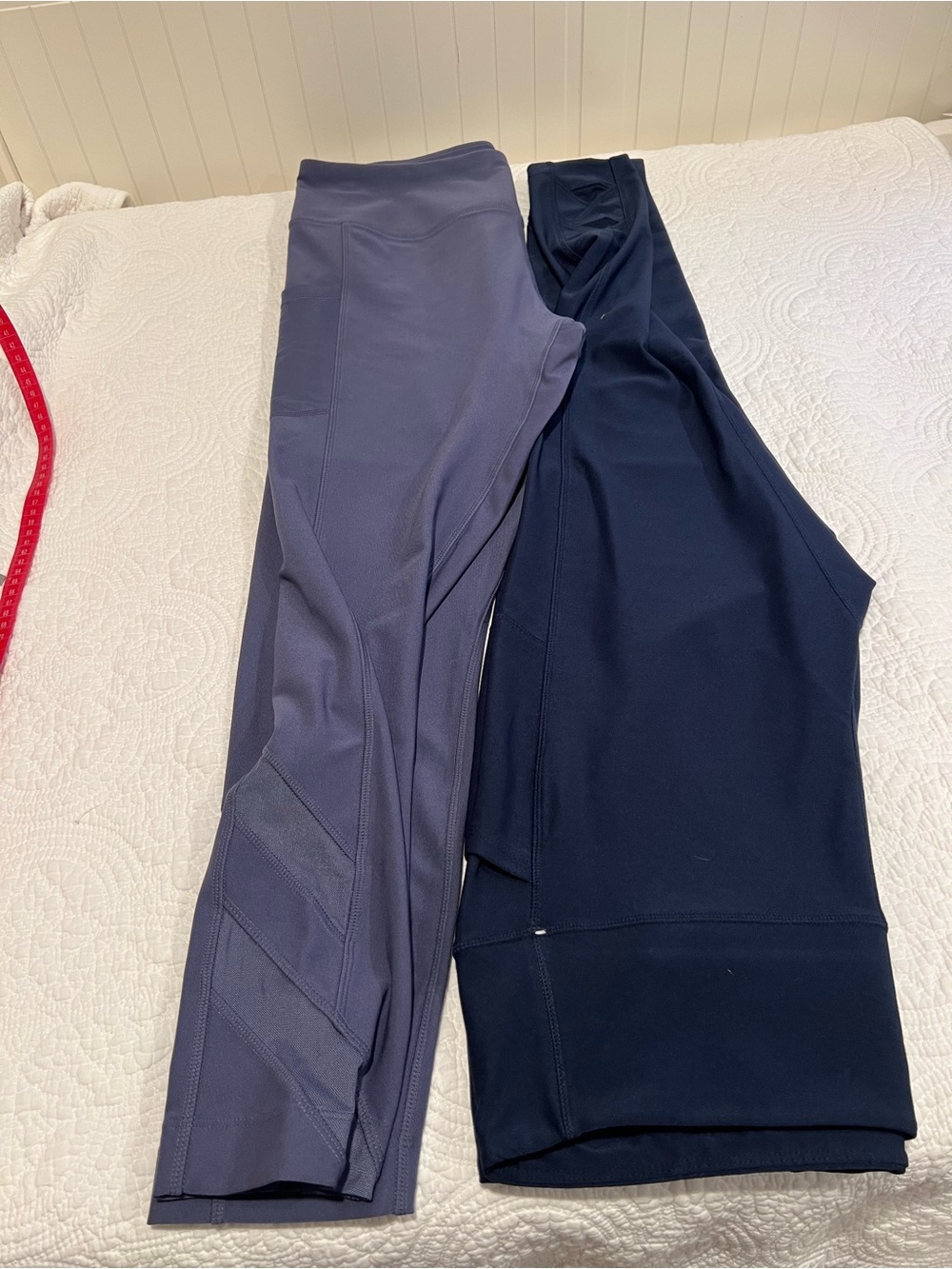 2 Pair NWOT Mondetta Mesh Performance Leggings | Periwinkle & Navy | XL Pockets - Picture 2 of 12